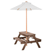 Picnic Table Wooden Tables and Bench Set Umbrella Garden Indoor Outdoor V952-2DFZ29FTKZDMPDRJRV0