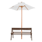 Picnic Table Wooden Tables and Bench Set Umbrella Garden Indoor Outdoor V952-2DFZ29FTKZDMPDRJRV0