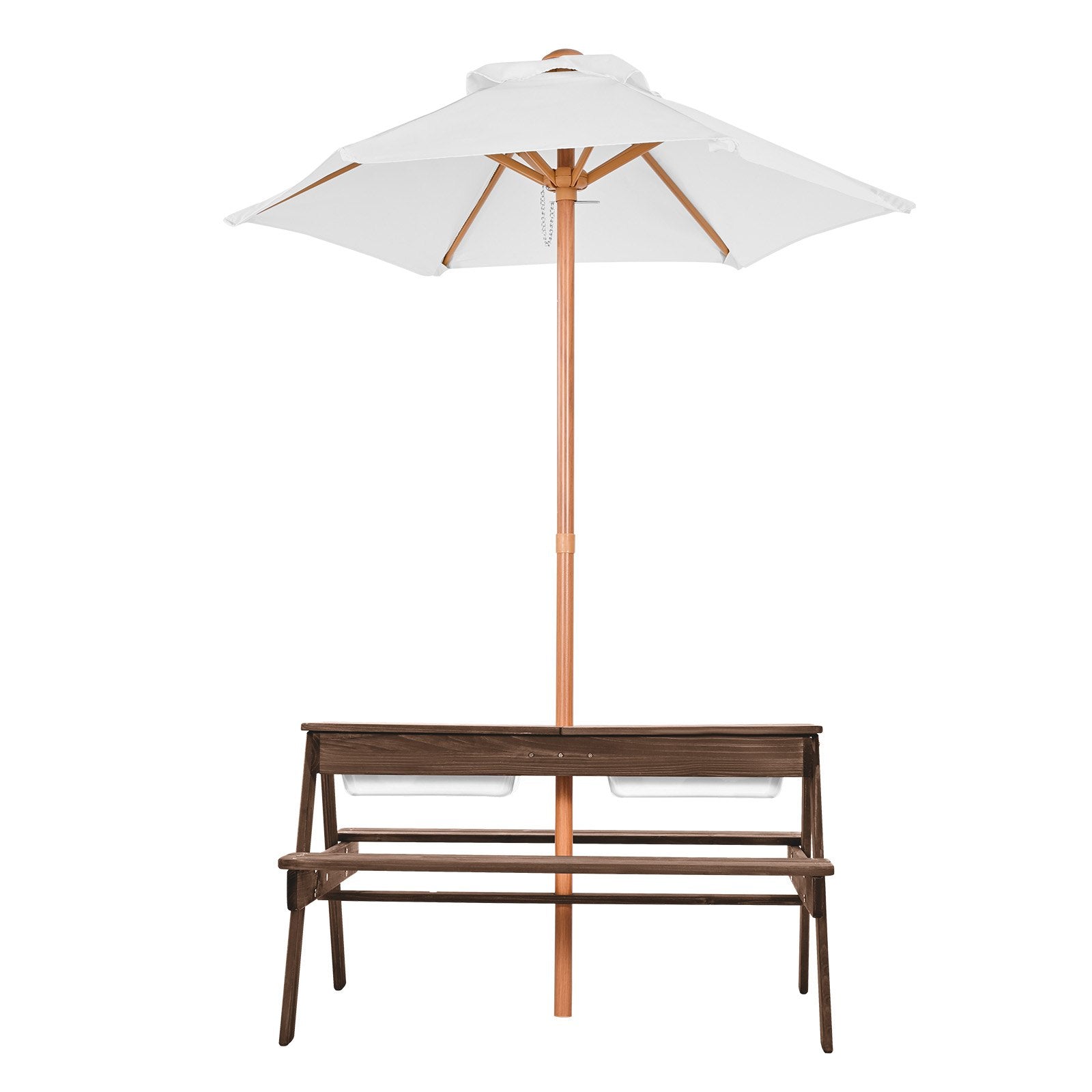 Picnic Table Wooden Tables and Bench Set Umbrella Garden Indoor Outdoor V952-2DFZ29FTKZDMPDRJRV0