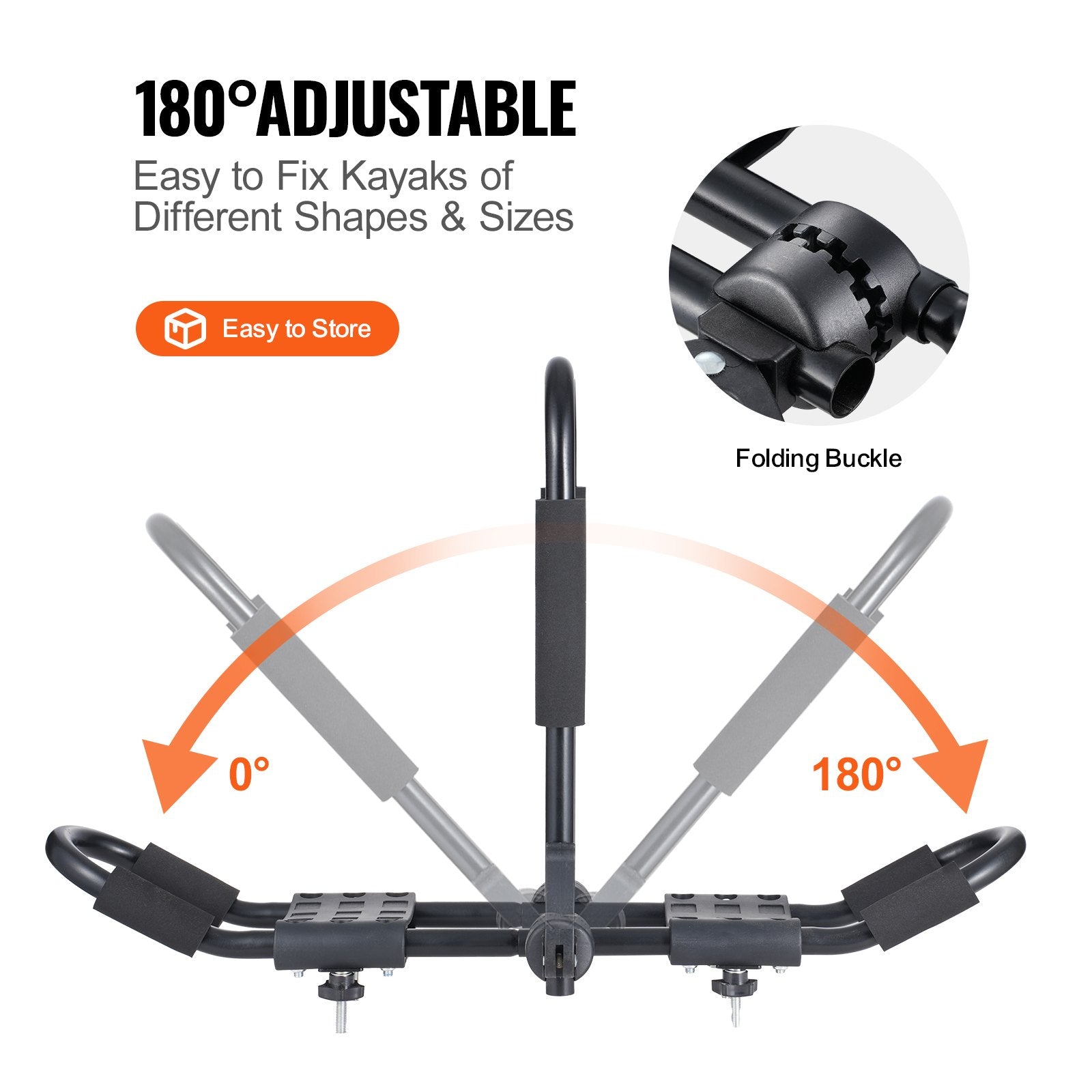 Kayak Roof Rack 1 Pair J-Bar, Soft Roof Rack, Top Mount Tie Down, Carrier for kayak, Surf Board, Canoe, SUP, V952-2H1KHJG2J000BSG1PV0