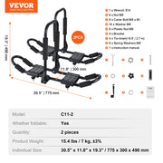 Kayak Roof Rack 1 Pair J-Bar, Soft Roof Rack, Top Mount Tie Down, Carrier for kayak, Surf Board, Canoe, SUP, V952-2H1KHJG2J000BSG1PV0