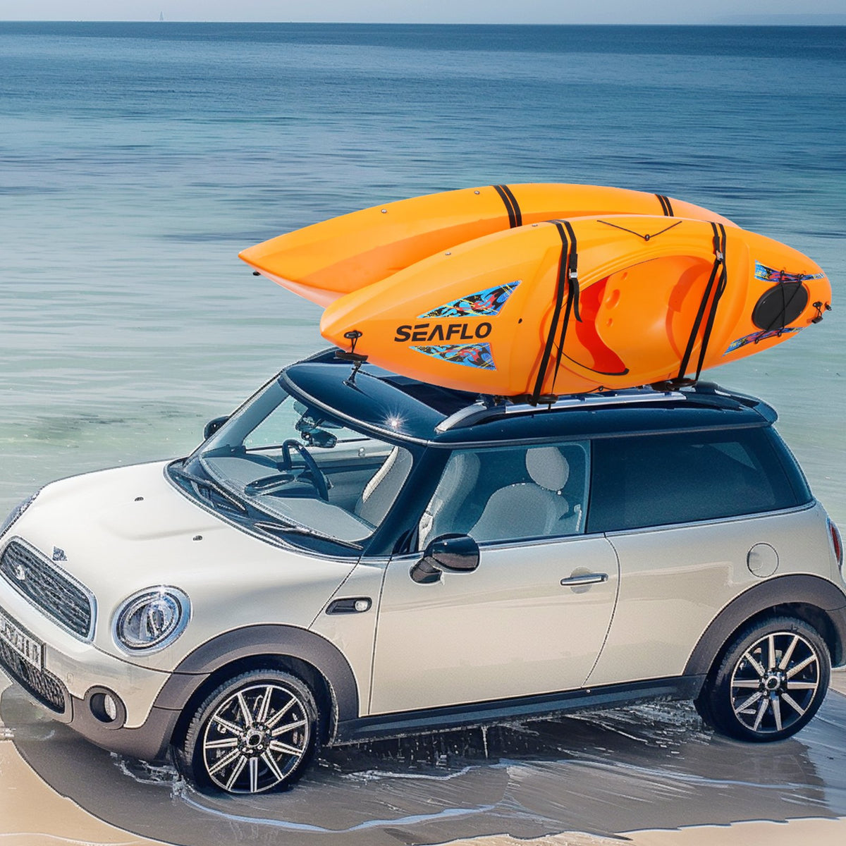 Kayak Roof Rack 1 Pair J-Bar, Soft Roof Rack, Top Mount Tie Down, Carrier for kayak, Surf Board, Canoe, SUP, V952-2H1KHJG2J000BSG1PV0