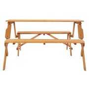 VEVOR 2-in-1 Transforming Interchangeable Picnic Table, Outdoor Wooden Table and Bench Set, Portable Foldable V952-2HYKBXYCZ45FP7QYPV0