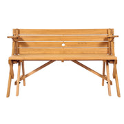 VEVOR 2-in-1 Transforming Interchangeable Picnic Table, Outdoor Wooden Table and Bench Set, Portable Foldable V952-2HYKBXYCZ45FP7QYPV0