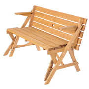 VEVOR 2-in-1 Transforming Interchangeable Picnic Table, Outdoor Wooden Table and Bench Set, Portable Foldable V952-2HYKBXYCZ45FP7QYPV0