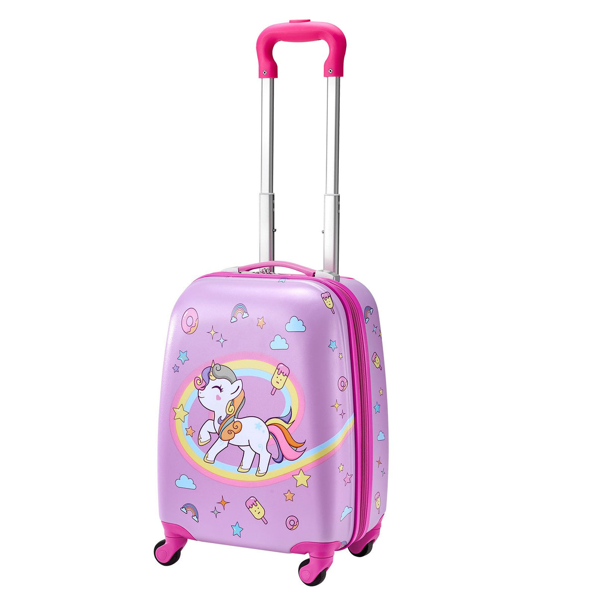 Kids Luggage Set, 2 Piece, 45.7 cm Hardside Rolling Wheels Suitcase with Hard-Shell Backpack, Unicorn Kids V952-2JTETXLX2PCS9S1IW001V0