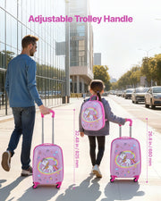 Kids Luggage Set, 2 Piece, 45.7 cm Hardside Rolling Wheels Suitcase with Hard-Shell Backpack, Unicorn Kids V952-2JTETXLX2PCS9S1IW001V0