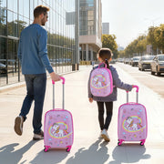 Kids Luggage Set, 2 Piece, 45.7 cm Hardside Rolling Wheels Suitcase with Hard-Shell Backpack, Unicorn Kids V952-2JTETXLX2PCS9S1IW001V0