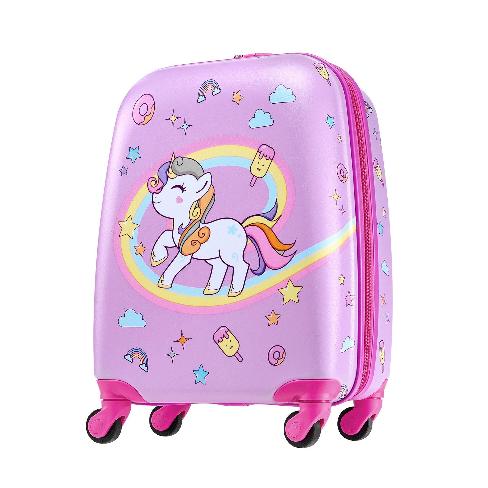 Kids Luggage Set, 2 Piece, 45.7 cm Hardside Rolling Wheels Suitcase with Hard-Shell Backpack, Unicorn Kids V952-2JTETXLX2PCS9S1IW001V0