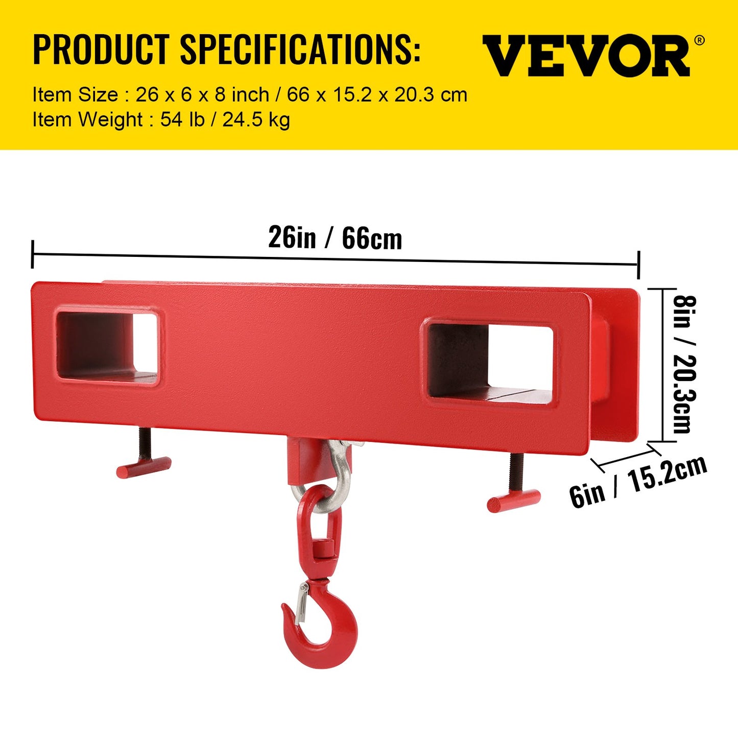 Forklift Lifting Hook 6000 LBS Capacity Forklift Lifting Hoist Swivel Hook Mobile Crane Forklift Attachments V952-2TCCDGJ0000000001V0