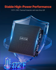 Car Audio Amplifier, 2-Channel Bridgeable Car Amplifier, Full-Range Class AB Stereo Amp, Max. 2 x 300W at 4 V952-2TDABL2X150WJE7E1001V9
