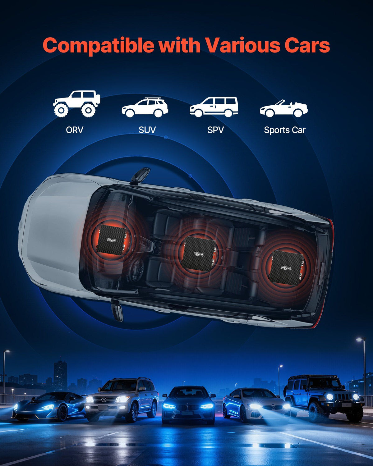 Car Audio Amplifier, 2-Channel Bridgeable Car Amplifier, Full-Range Class AB Stereo Amp, Max. 2 x 300W at 4 V952-2TDABL2X150WJE7E1001V9
