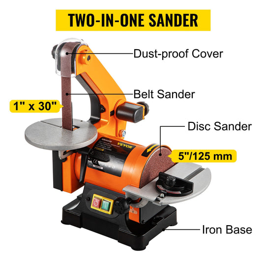 Belt Sander 300W Grinder Sander 1 x 30 Inch Electric Belt & Disc Sander 2950 RPM Variable Speed (300W) V952-300WSGJ0000000001V3