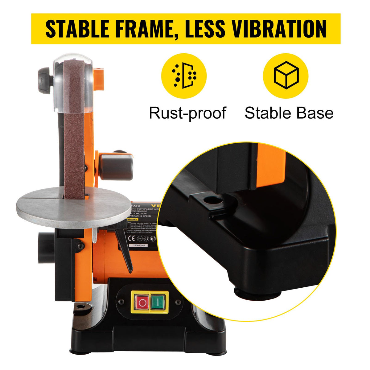 Belt Sander 300W Grinder Sander 1 x 30 Inch Electric Belt & Disc Sander 2950 RPM Variable Speed (300W) V952-300WSGJ0000000001V3
