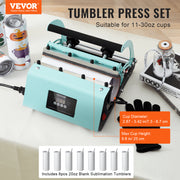 Tumbler Heat Press Machine and Sublimation Tumblers, Tumbler Press Set with 8pcs 20OZ Blank Tumblers, Mug V952-30OZKBJSHBTZ1F1VGV3