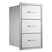 Flush triple access drawer raised style height triple drawer, 76 x 43 cm,stainless steel V952-30X17YC3CBXGCTG01V0