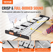 30 Note Glockenspiel Xylophone Bell Kit, Professional Percussion Instrument Set with Mallets, Drum Sticks, V952-30YFZQWZJ8LXX4BJCV0