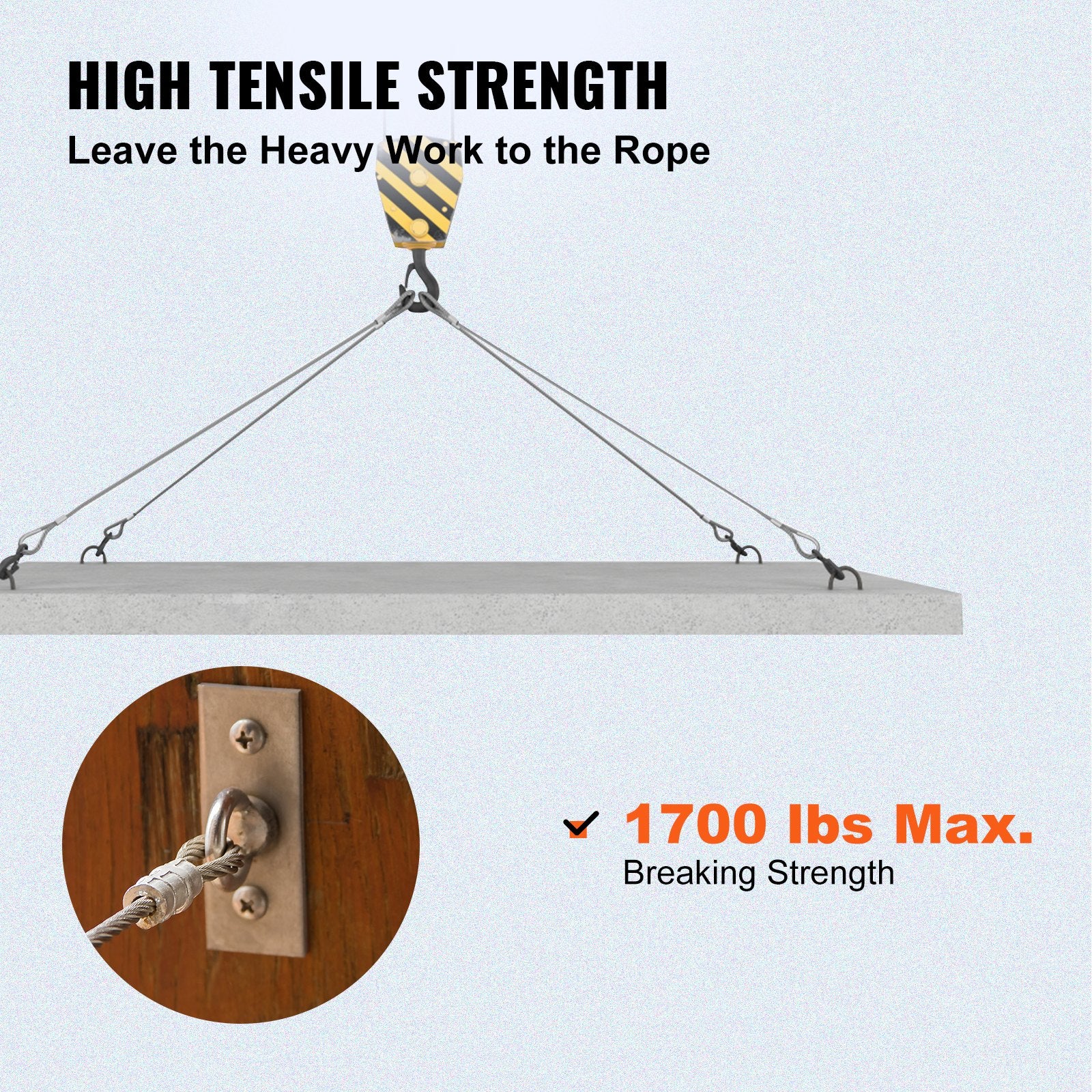 1/8 Stainless Steel Cable Railing 500ft, Wire Rope 316 Marine Grade, Braided Aircraft Cable 7x7 Strands V952-316GSS7X700000001V0