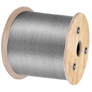 1/8 Stainless Steel Cable Railing 500ft, Wire Rope 316 Marine Grade, Braided Aircraft Cable 7x7 Strands V952-316GSS7X700000001V0