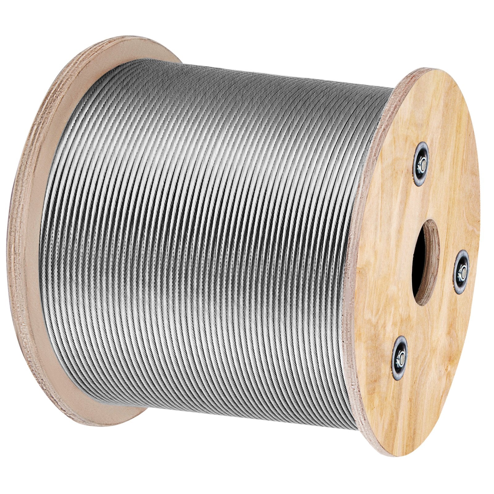 1/8 Stainless Steel Cable Railing 500ft, Wire Rope 316 Marine Grade, Braided Aircraft Cable 7x7 Strands V952-316GSS7X700000001V0