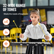 32 Note Glockenspiel Xylophone Bell Kit, Professional Percussion Instrument Set with Mallets, Drum Sticks, V952-32YFZQWZJ8LXVKTIAV0