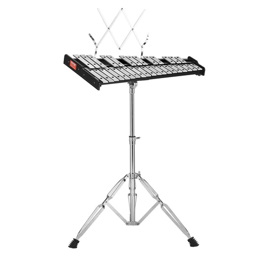32 Note Glockenspiel Xylophone Bell Kit, Professional Percussion Instrument Set with Mallets, Drum Sticks, V952-32YFZQYZJWLX0A1C1V0