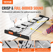 32 Note Glockenspiel Xylophone Bell Kit, Professional Percussion Instrument Set with Mallets, Drum Sticks, V952-32YFZQYZJWLX0A1C1V0
