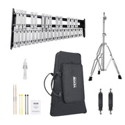 32 Note Glockenspiel Xylophone Bell Kit, Professional Percussion Instrument Set with Mallets, Drum Sticks, V952-32YFZQYZJWLX0A1C1V0