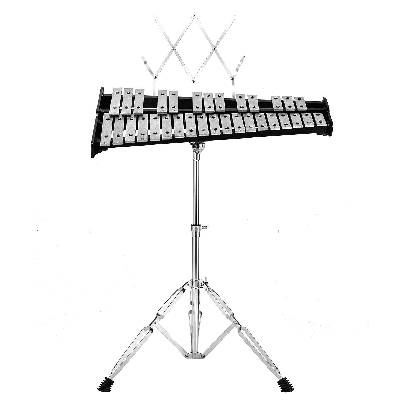 32 Note Glockenspiel Xylophone Bell Kit, Professional Percussion Instrument Set with Mallets, Drum Sticks, V952-32YFZQYZJWLX0A1C1V0