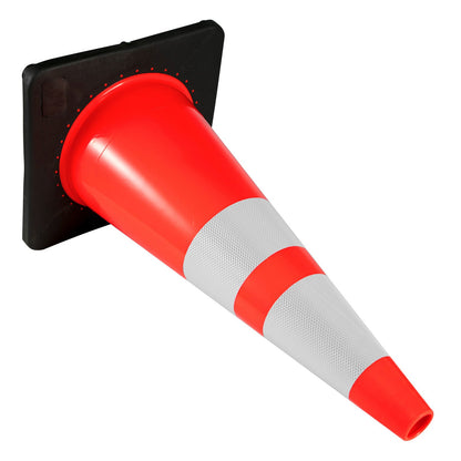 6Pack 36" Traffic Cones, Safety Road Parking Cone with Black Weighted Base, PVC Orange Traffic Safety Cones, V952-36INHDBJMLZ6PCS01V0