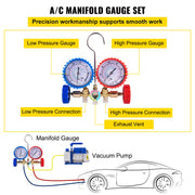 3CFM 84 L/M 1-Stage, Refrigerant Vacuum Pump Refrigeration Gauges A/C Air Conditioning 1440 RPM 1/4 HP, 3 pcs V952-3CFM1-4HPZKBZJ001V3