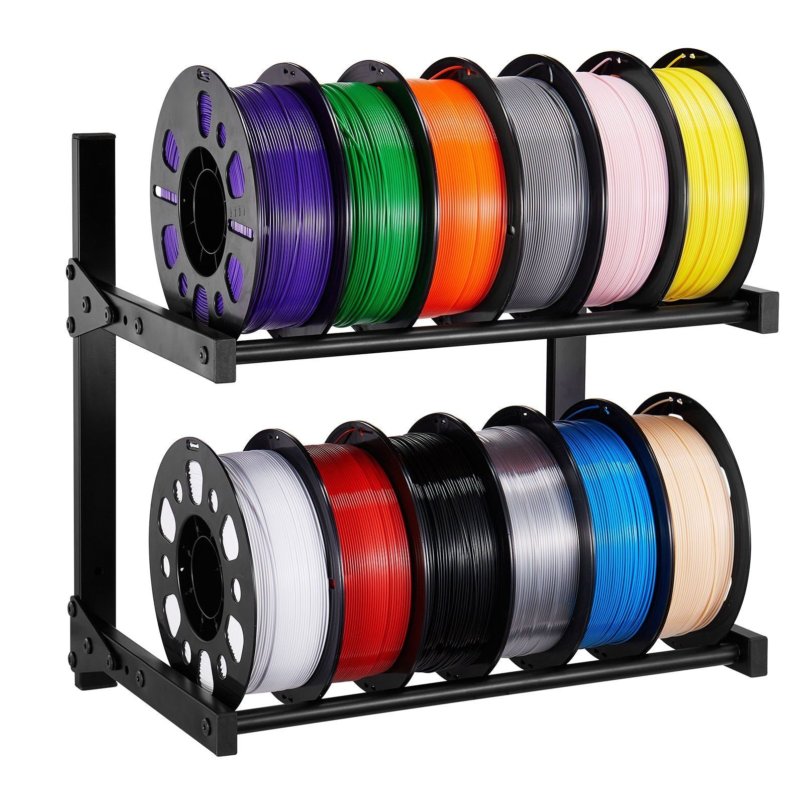 Wall Mount Printer Filament Storage Rack, 2-Tier Wall Bracket Storage Shelf, Rolling Filament Spool Holders V952-3DDYSNJHSECBXUUA2001V0