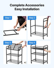 3D Printer Filament Storage Rack, 3 Tier Heavy Duty Storage Shelf, Rolling Filament Spool Holders Racks with V952-3DDYSNJYDSSCCI04J001V0