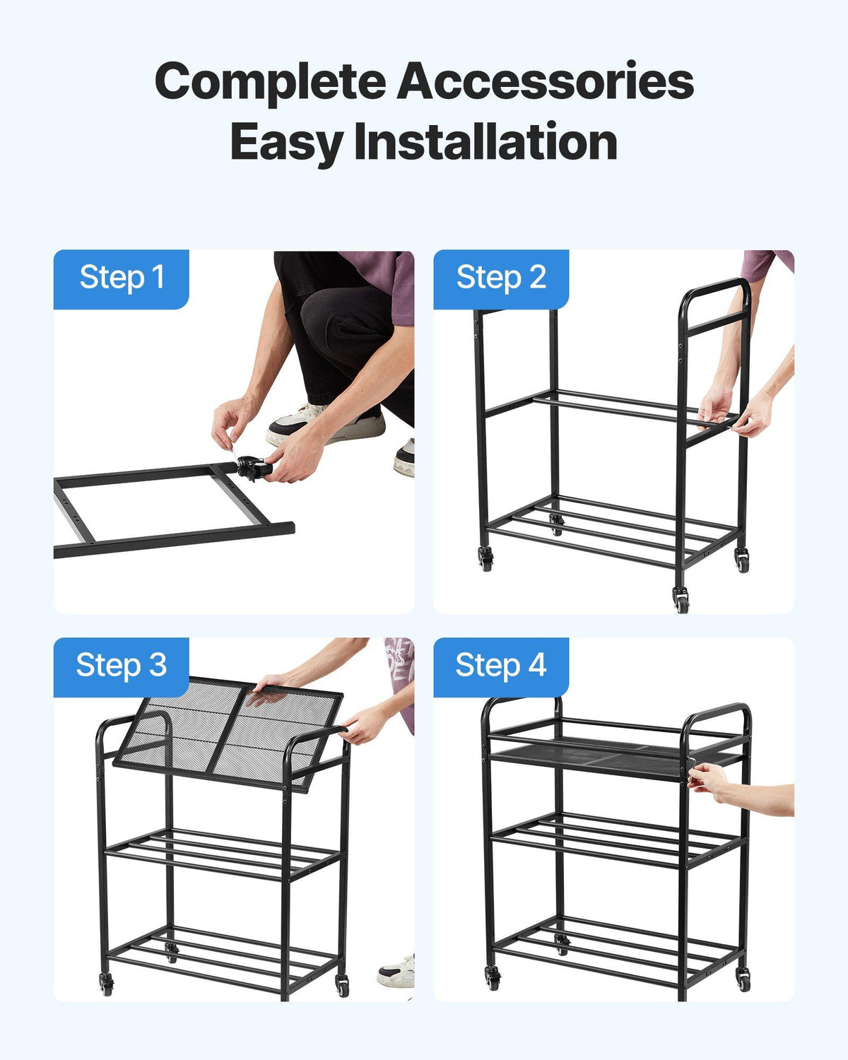 3D Printer Filament Storage Rack, 3 Tier Heavy Duty Storage Shelf, Rolling Filament Spool Holders Racks with V952-3DDYSNJYDSSCCI04J001V0