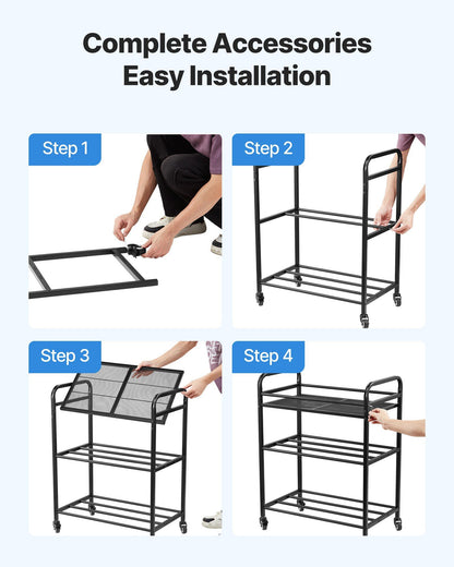 3D Printer Filament Storage Rack, 3 Tier Heavy Duty Storage Shelf, Rolling Filament Spool Holders Racks with V952-3DDYSNJYDSSCCI04J001V0