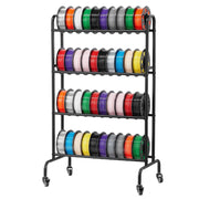 3D Printer Filament Storage Rack, 4 Tier Heavy Duty Storage Shelf, Rolling Filament Spool Holders Racks with V952-3DDYSNJYDSSCMA4RR001V0