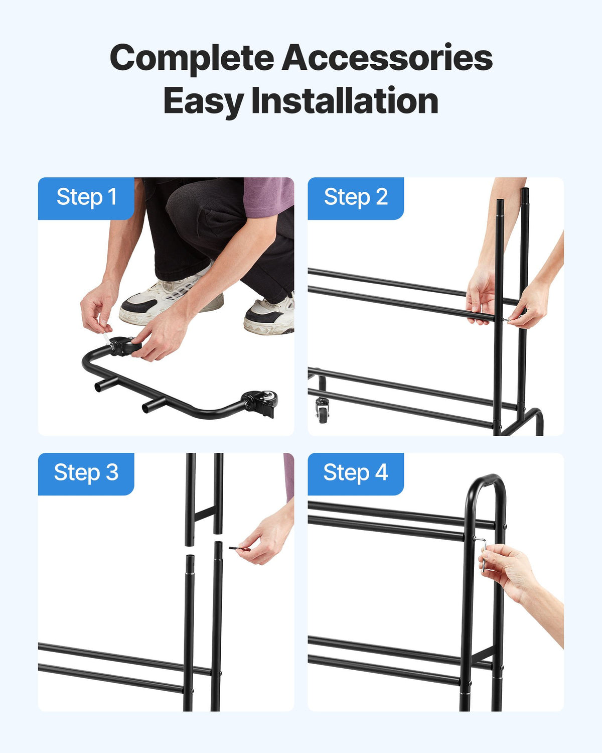 3D Printer Filament Storage Rack, 4 Tier Heavy Duty Storage Shelf, Rolling Filament Spool Holders Racks with V952-3DDYSNJYDSSCMA4RR001V0