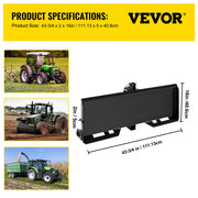 3 Point Attachment Adapter Skid Steer Trailer Hitch Front Loader Case V952-3DSPZZB0000000001V0