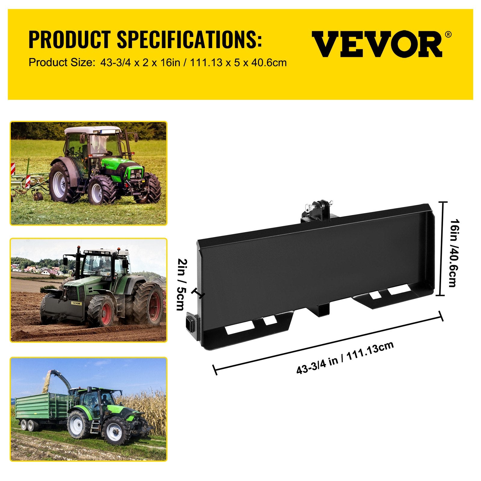 3 Point Attachment Adapter Skid Steer Trailer Hitch Front Loader Case V952-3DSPZZB0000000001V0
