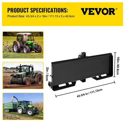 3 Point Attachment Adapter Skid Steer Trailer Hitch Front Loader Case V952-3DSPZZB0000000001V0
