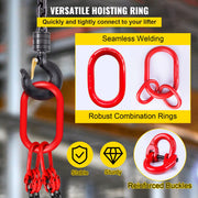 Chain Sling 5/16" X 10' Engine Lift Chain G80 Alloy Steel Engine Chain Hoist Lifts 3 Ton with 4 Leg Grab V952-3MSGLT00000000001V0