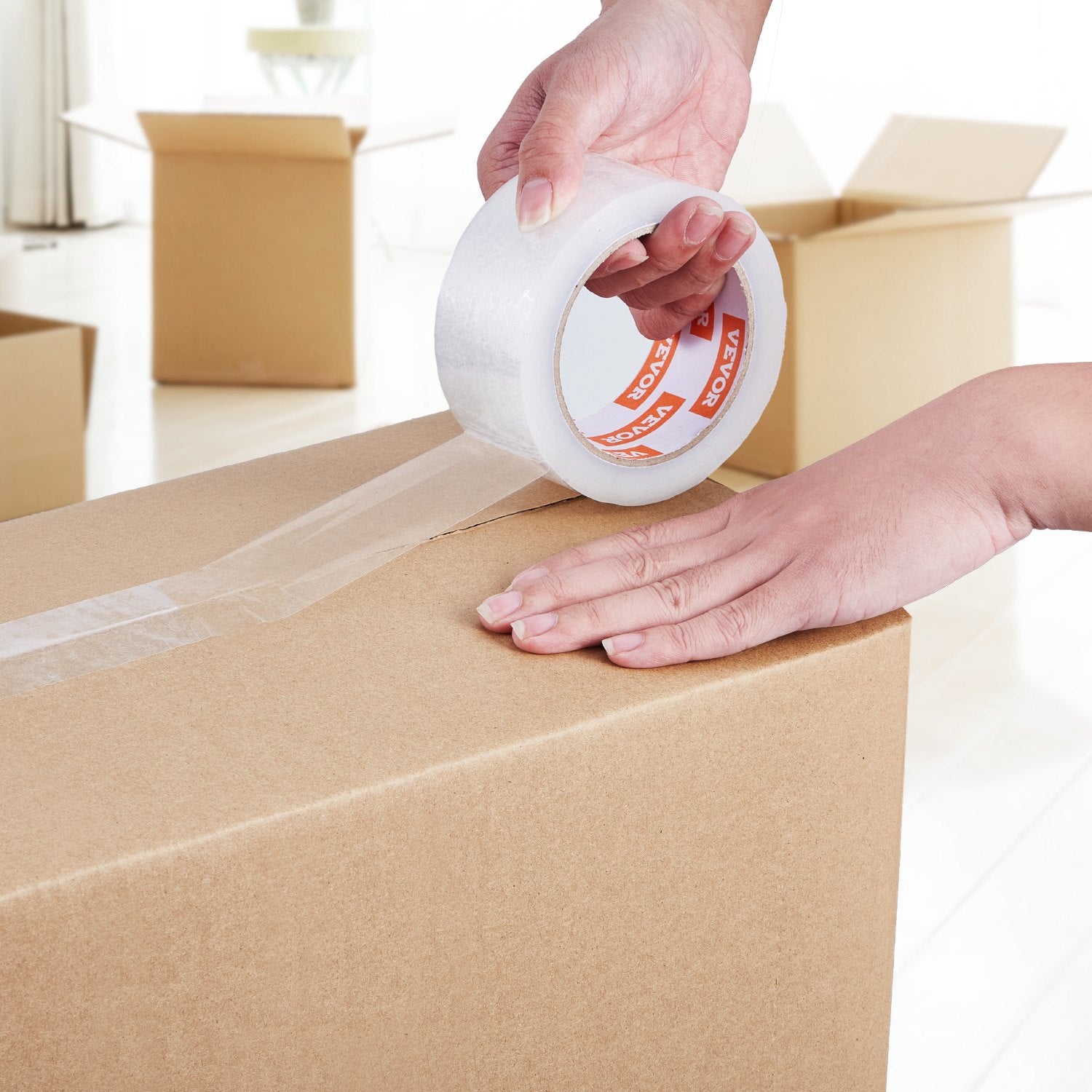 Packing Tape 18 Rolls 65 Yards Heavy Duty Clear Packing Tapes 2.7 Mil V952-3YCXFXJDTM18YGD8MV0