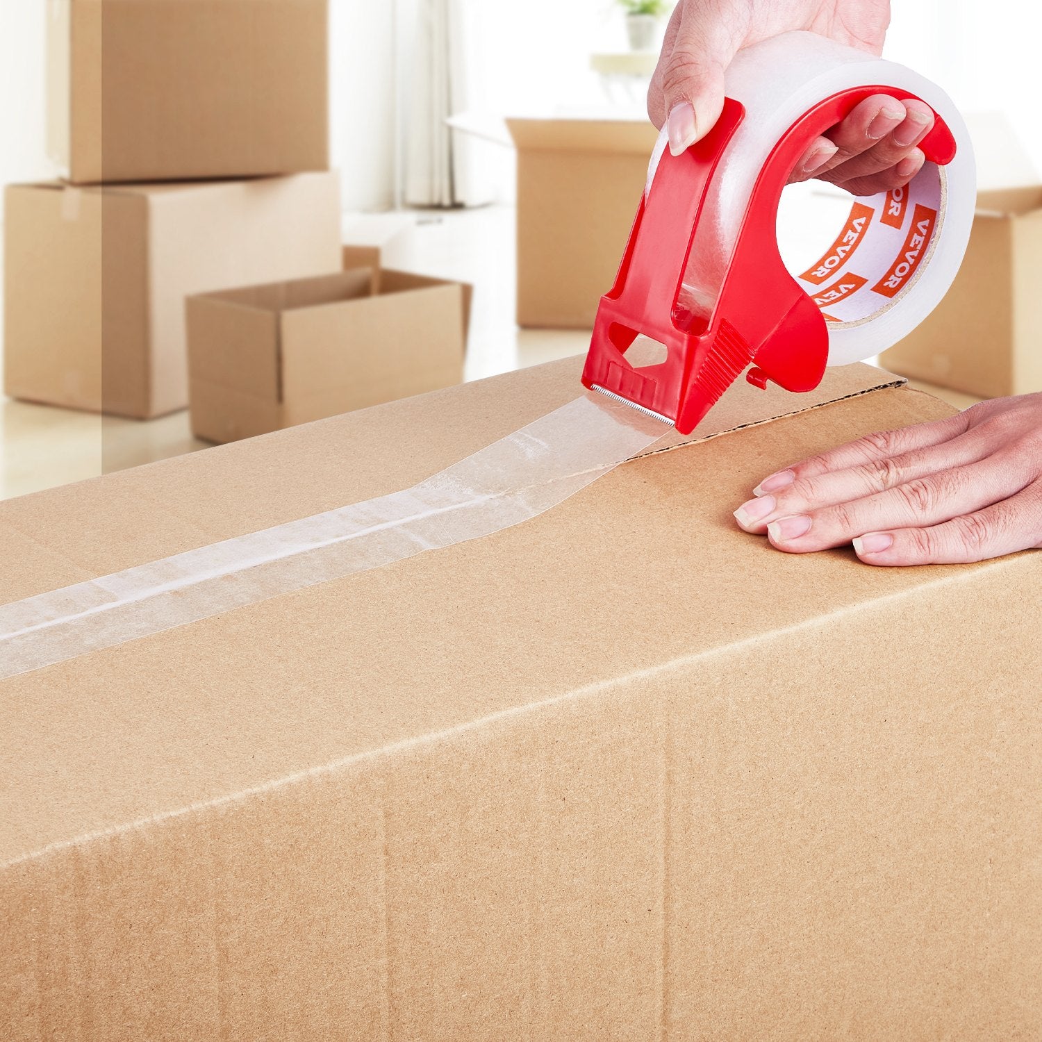 Packing Tape 6 Rolls 65 Yards Clear Shipping Tape with Dispenser 2.7 Mil V952-3YCXFXJDTM6G2L8SQV0