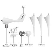 Wind Turbine 400Watt Wind Turbine Generator DC 12V Wind Turbine Generator 3/5 Blades with Controller (400Watt) V952-400WYCWXFLFDJ0001V0