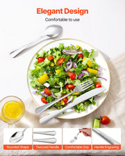 30-Piece Silverware Set, Food-Grade Stainless Steel Flatware Utensils, Mirror Finished Cutlery Set, V952-430BXGCJTZBXZMV36V0