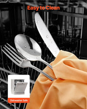 30-Piece Silverware Set, Food-Grade Stainless Steel Flatware Utensils, Mirror Finished Cutlery Set, V952-430BXGCJTZBXZMV36V0