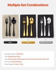 30-Piece Silverware Set, Food-Grade Stainless Steel Flatware Utensils, Mirror Finished Cutlery Set, V952-430BXGCJTZBXZMV36V0