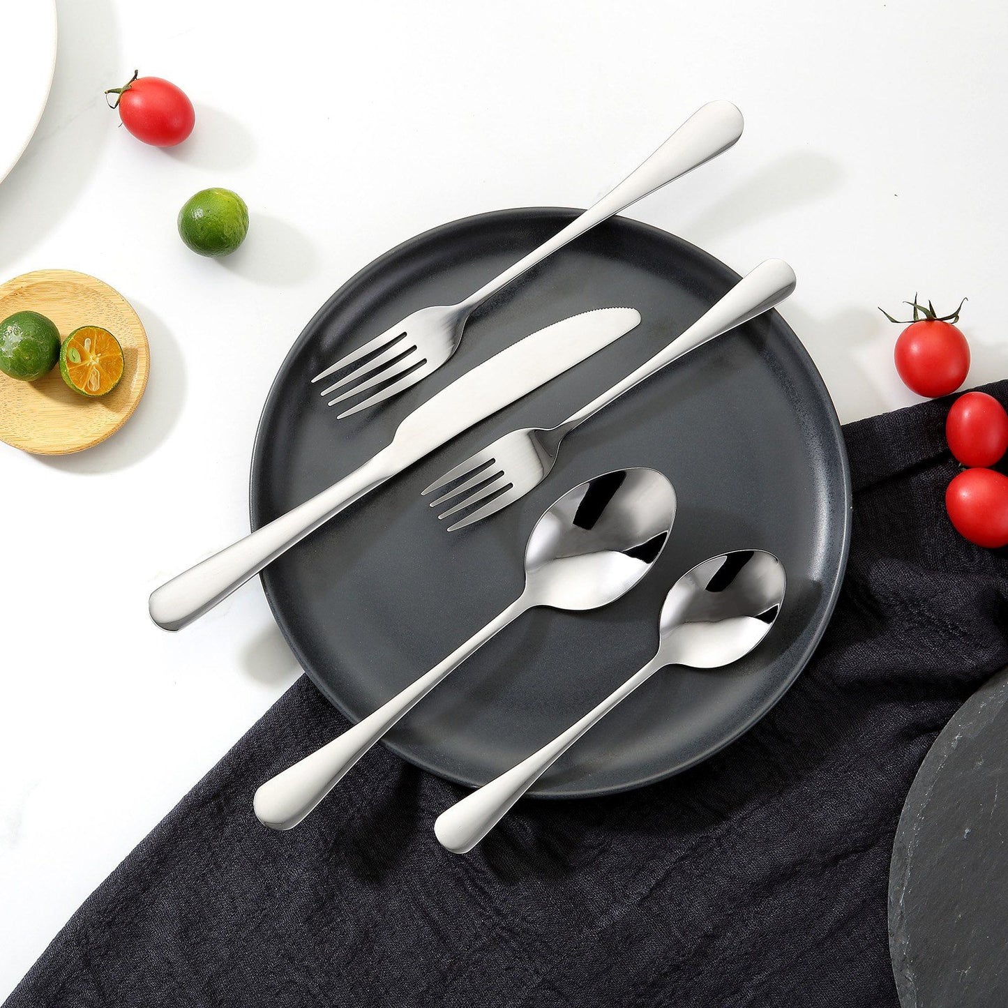 30-Piece Silverware Set, Food-Grade Stainless Steel Flatware Utensils, Mirror Finished Cutlery Set, V952-430BXGCJTZBXZMV36V0