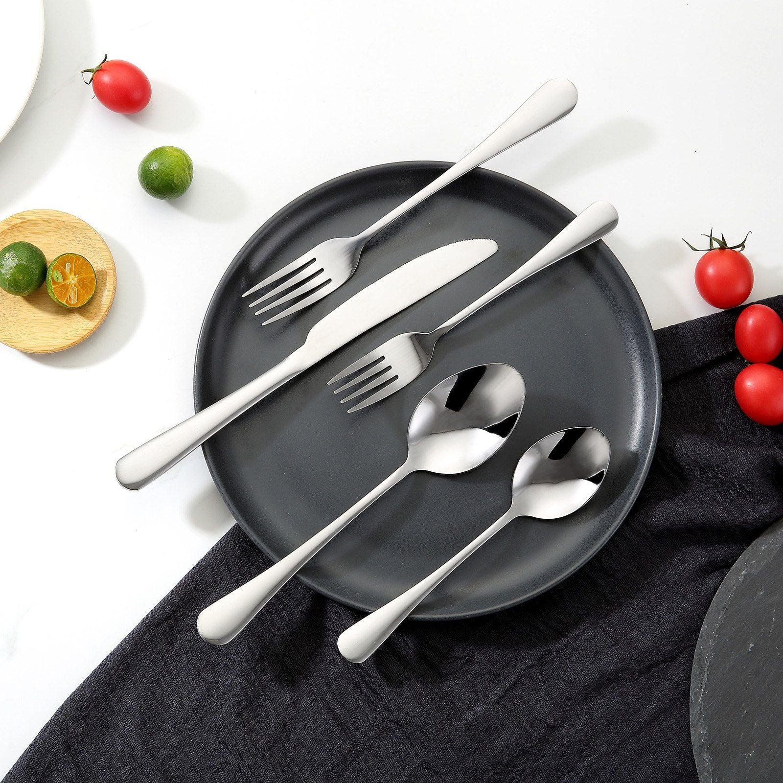 30-Piece Silverware Set, Food-Grade Stainless Steel Flatware Utensils, Mirror Finished Cutlery Set, V952-430BXGCJTZBXZMV36V0
