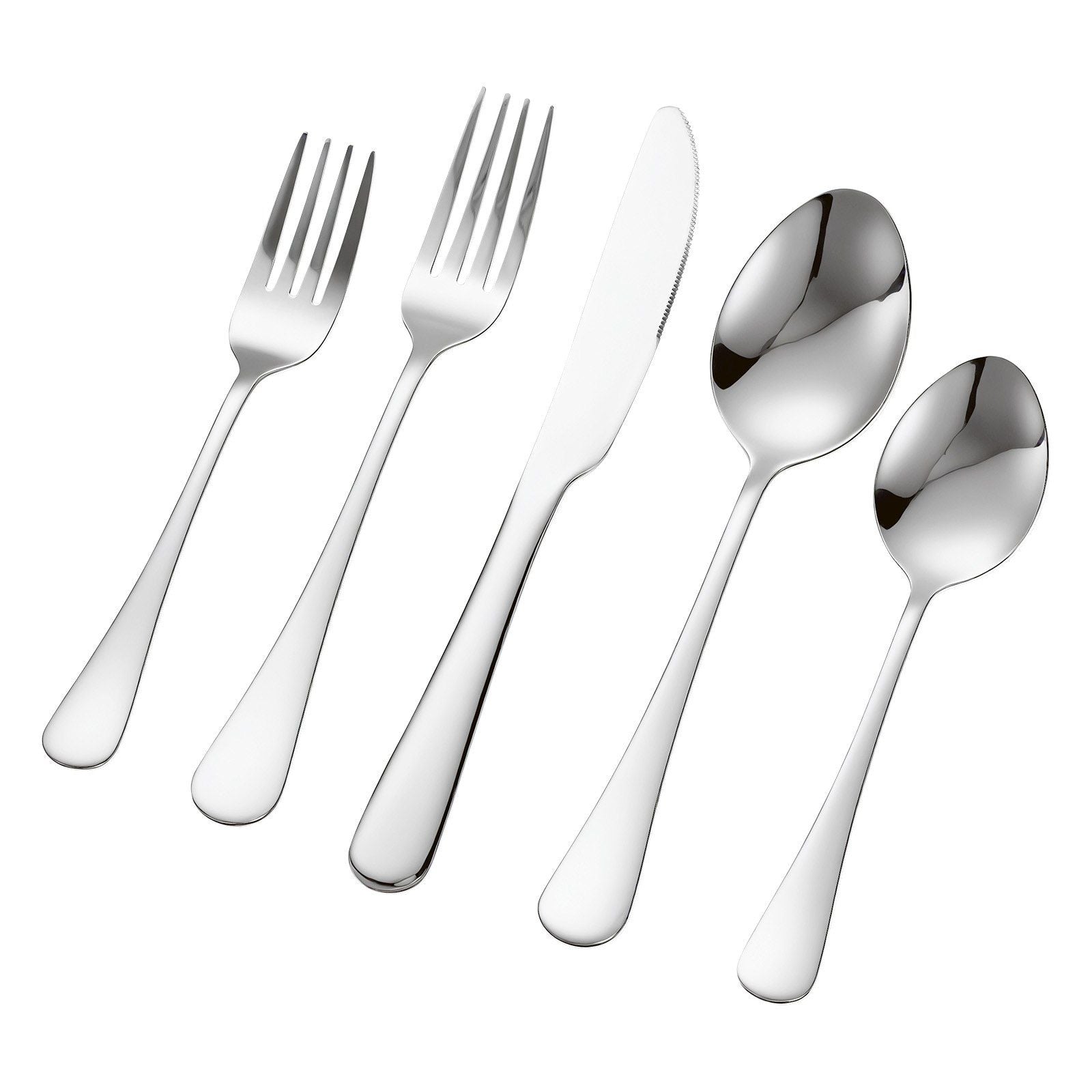 30-Piece Silverware Set, Food-Grade Stainless Steel Flatware Utensils, Mirror Finished Cutlery Set, V952-430BXGCJTZBXZMV36V0